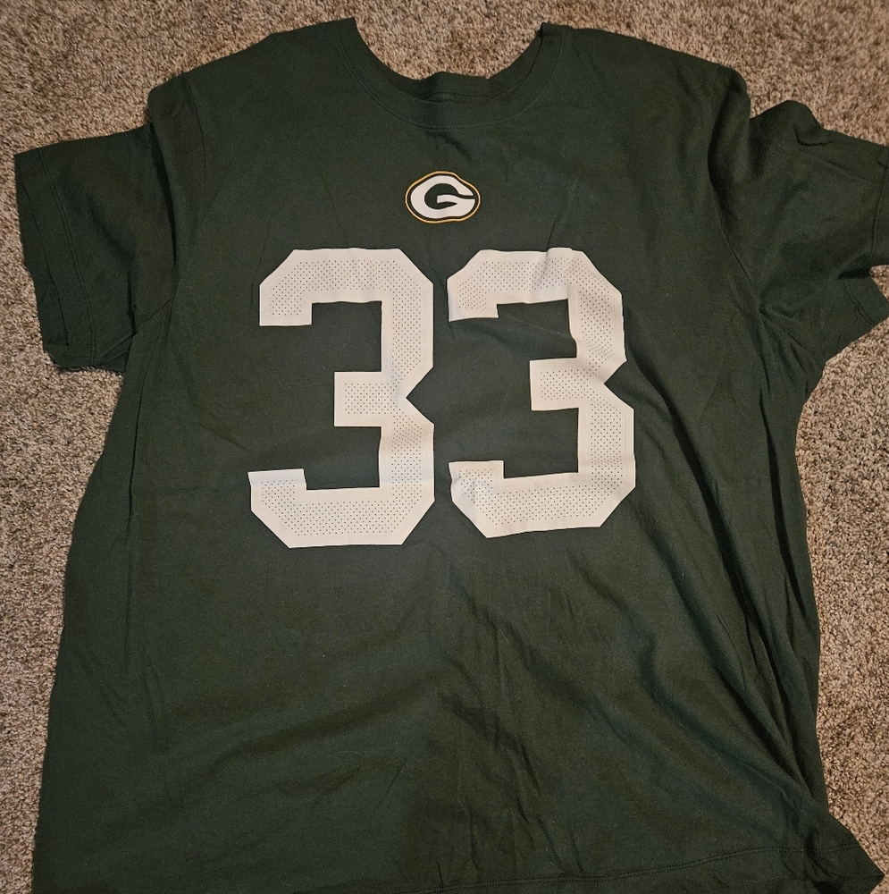 Nike Green Bay Jersey Tshirt Aaron Jones